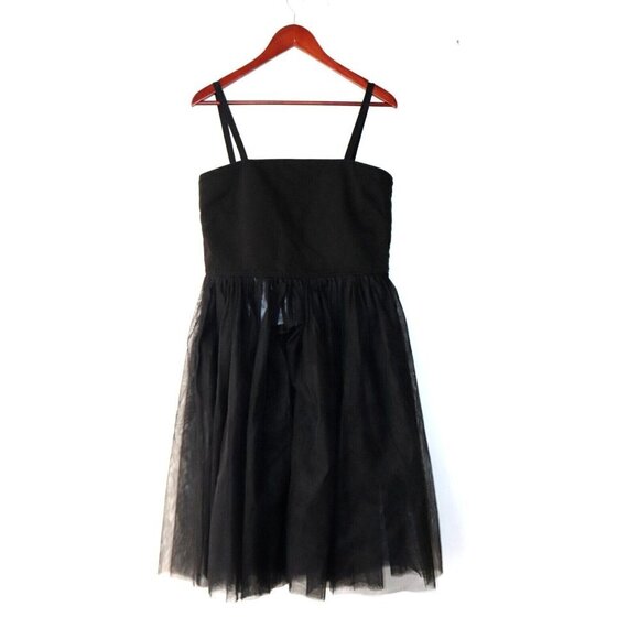 MM6 Maison Margiela Women's Size IT40 US4 Small Black Denim Tulle Tank Dress NWT - Picture 5 of 9